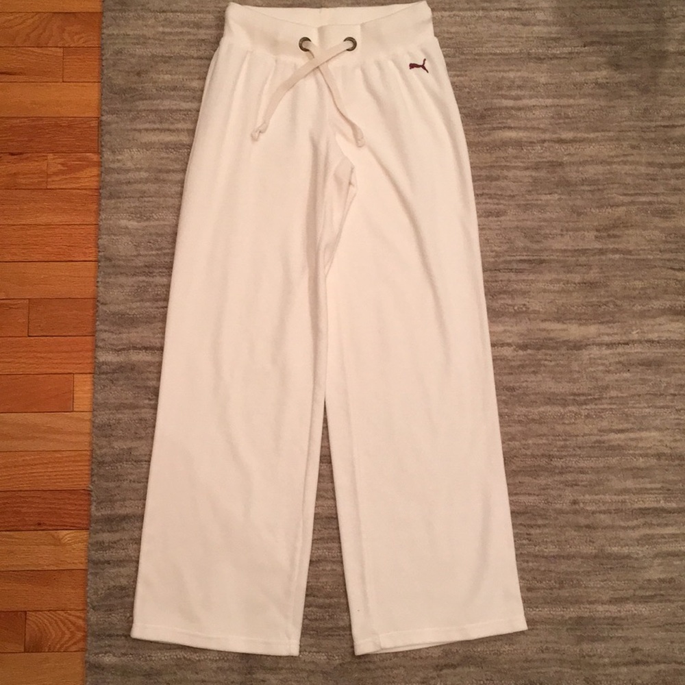White Puma sweatpants